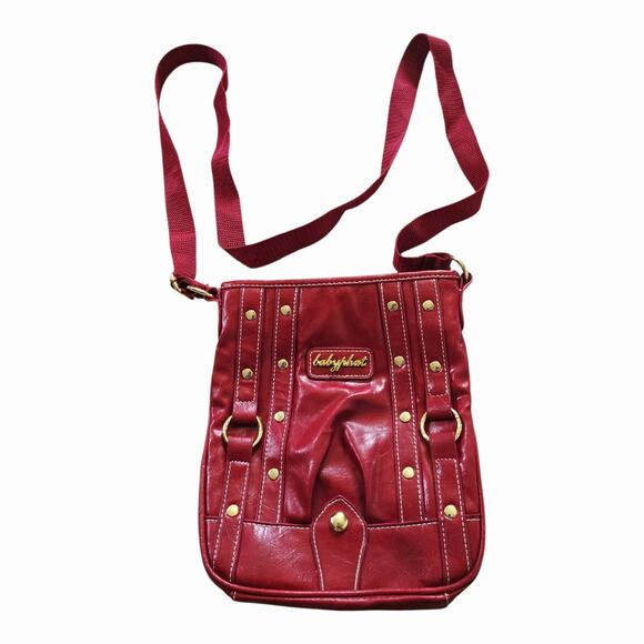 Baby Phat Handbags - Vintage Baby Phat Red Mini Faux Leather Crossbody Purse Y2K Bag